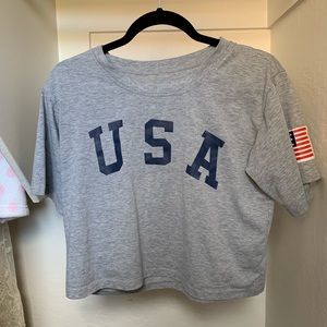 USA cropped tee